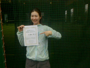 04/03(日) 女子シングルスオープン優勝＜トマトインドアテニスクラブ＞