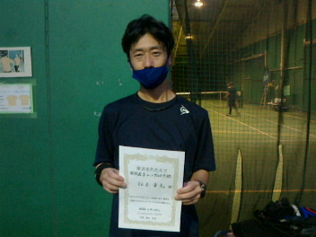 04/26(火) 男子シングルス中級優勝＜トマトインドアテニスクラブ＞